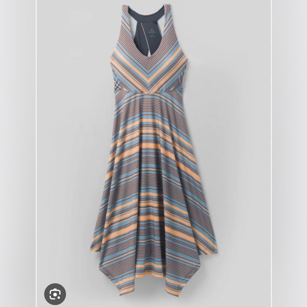 Super cute Prana Saxon dress “red clay stripe“ NWT